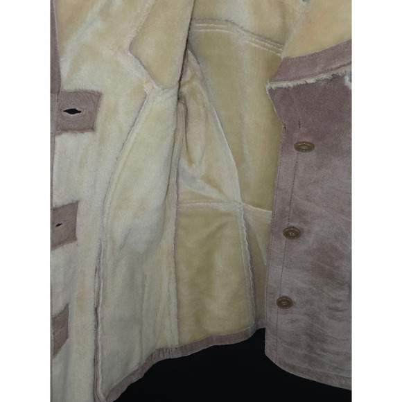 PBD International Leather Shearling Lined Penny Lane Jacket Women Size 11 - Picture 7 of 11